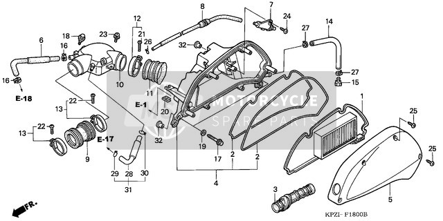 Honda SES125 2002 Filtro dell'aria per un 2002 Honda SES125